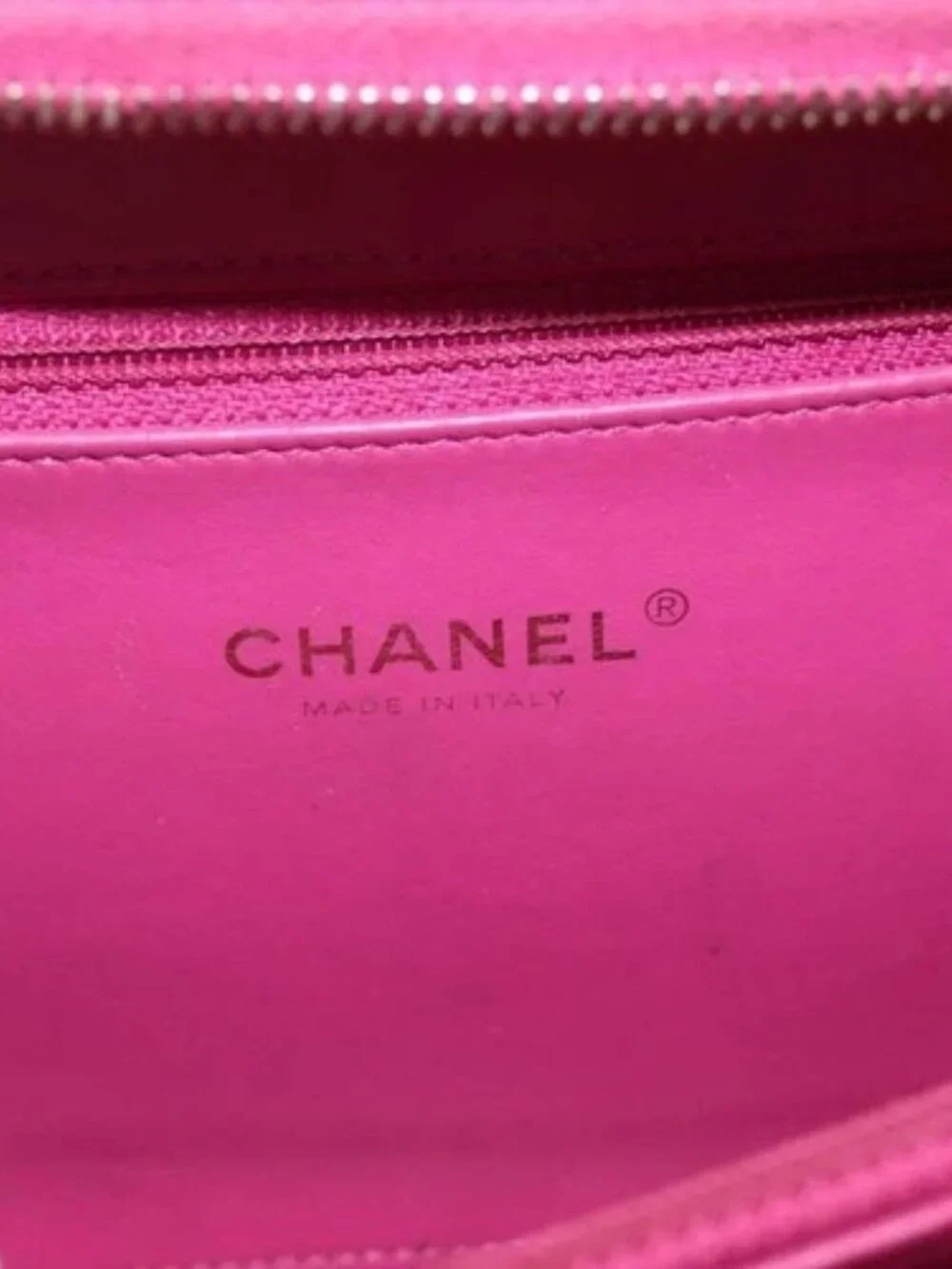 CHANEL CC Filigree Chain Vanity Shoulder Bag Cotton Pink Gold CC Auth 177990